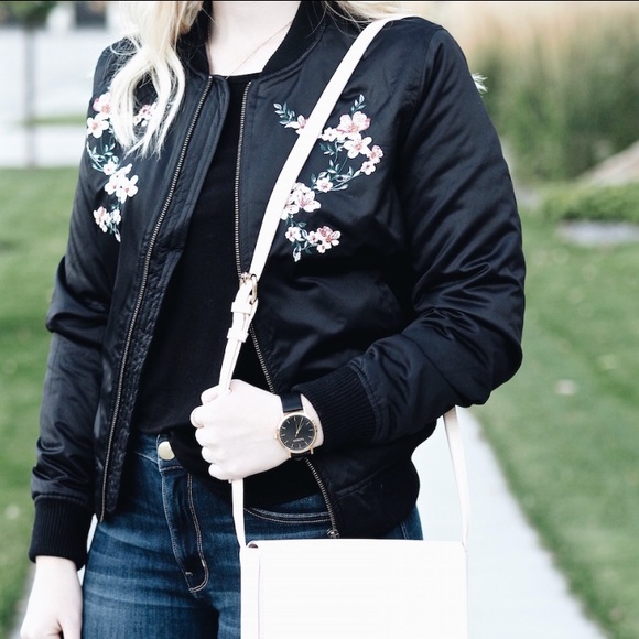 Embroidered Bomber Jacket ๐ธ Size Small - Picture 2 of 5